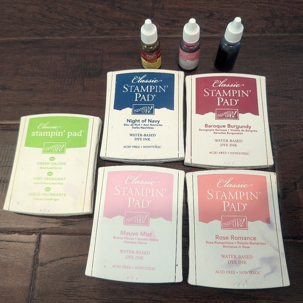 Retired Stampin' Up! Classic Stampin' Pads Set Lot Of 5 Colors